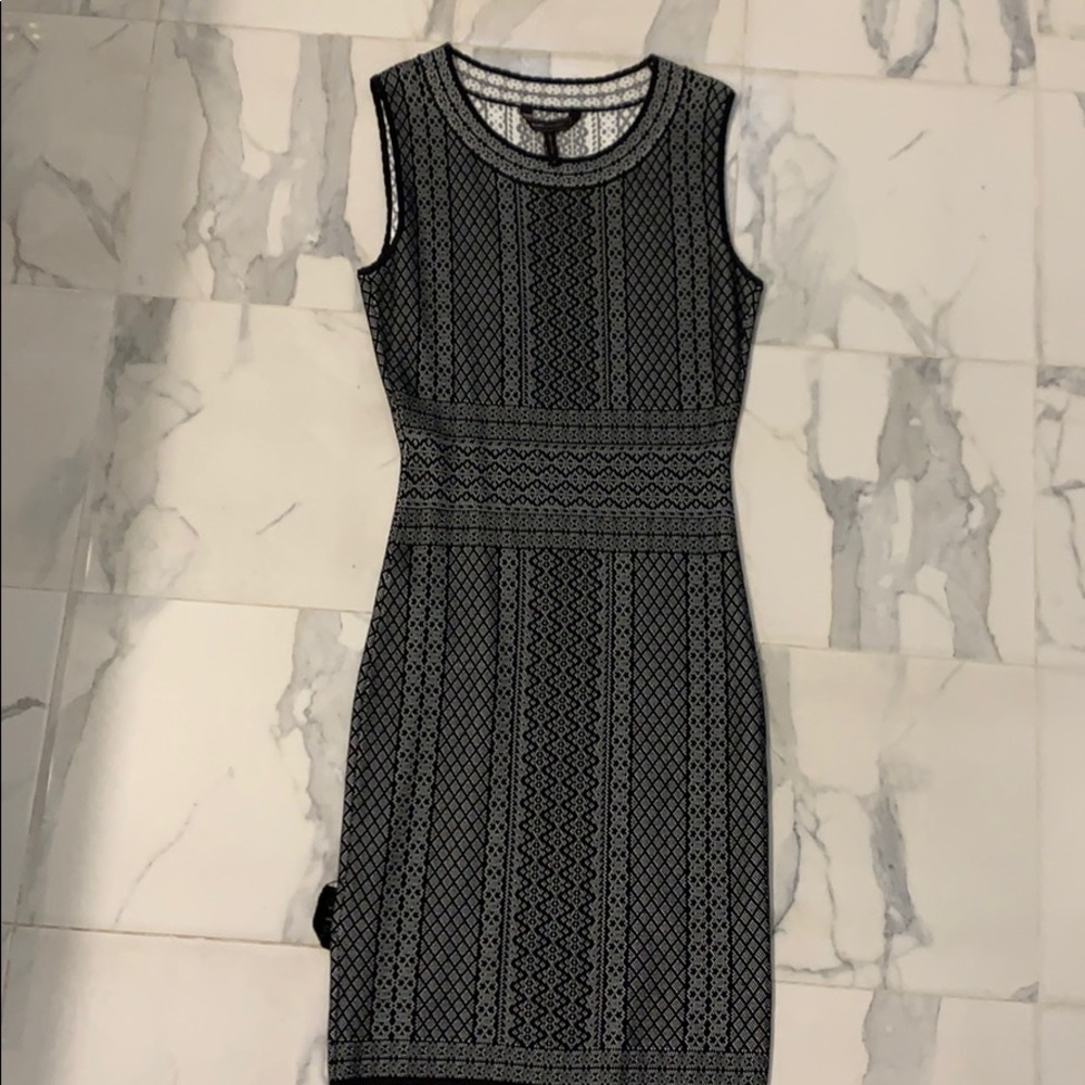 Bcbg black and white dress